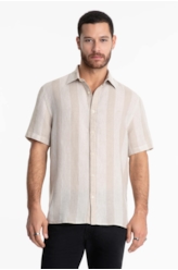 Camisa Linen Blend Wide Surf Areia