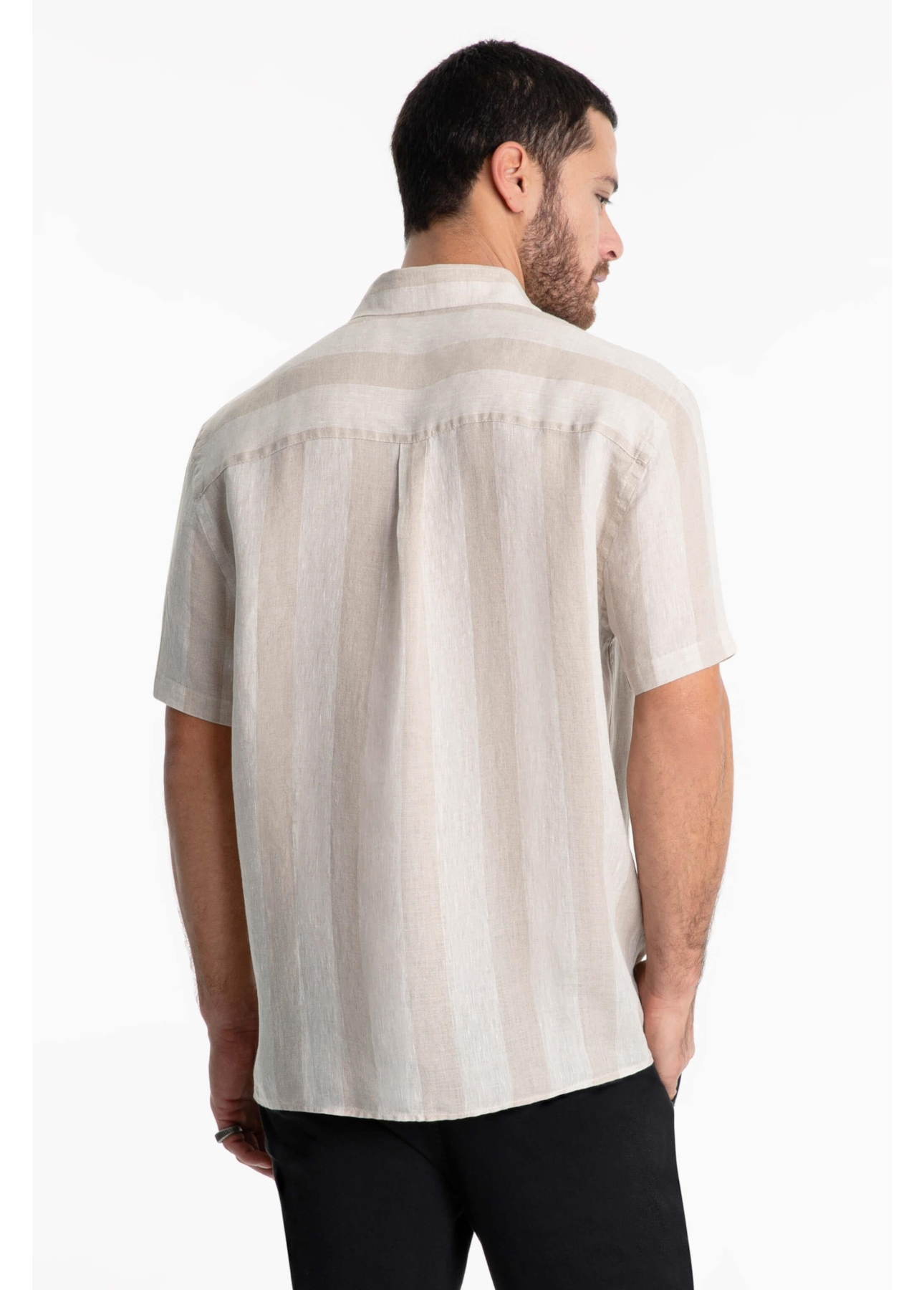 Camisa Linen Blend Wide Surf Areia