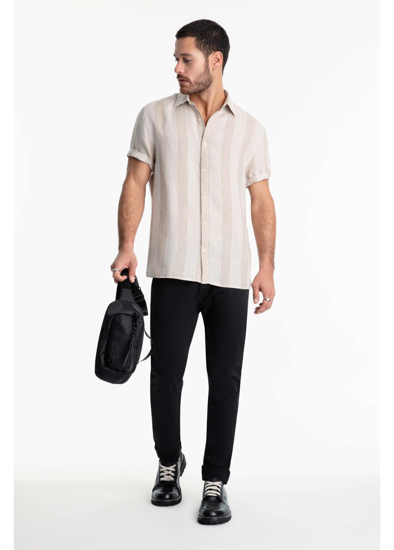 Camisa Linen Blend Wide Surf Areia