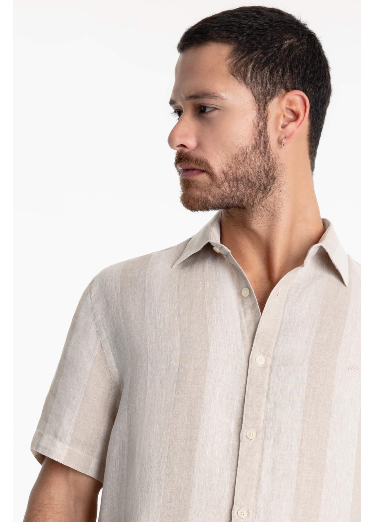 Camisa Linen Blend Wide Surf Areia