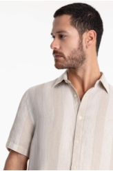 Camisa Linen Blend Wide Surf Areia
