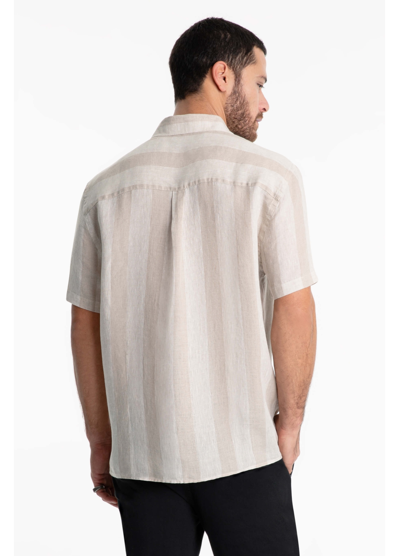 Camisa Linen Blend Wide Surf Areia