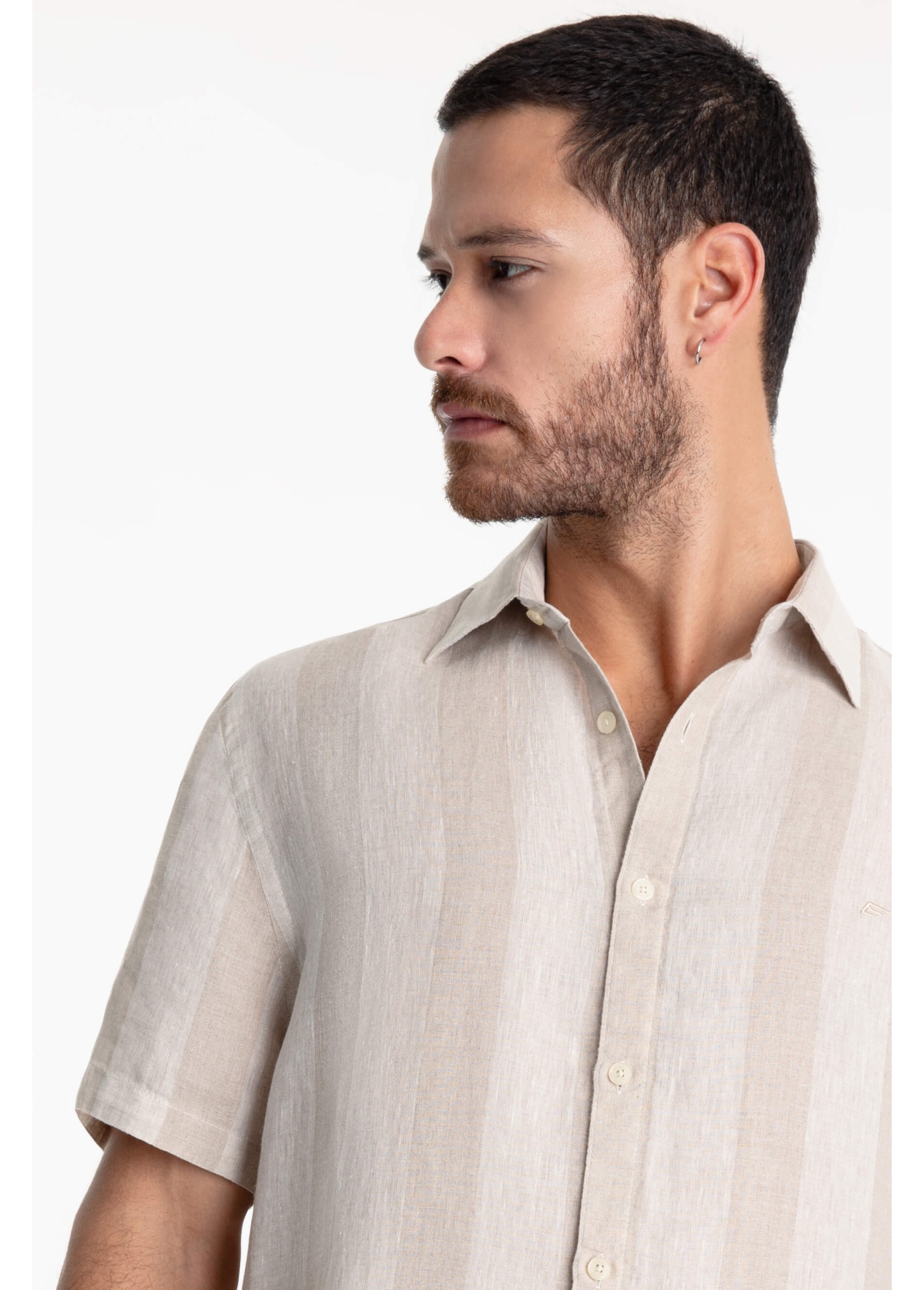 Camisa Linen Blend Wide Surf Areia