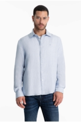 Camisa Linen Lighthouse Classic Azul Bic