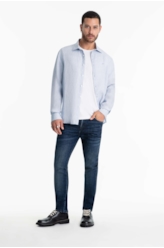 Camisa Linen Lighthouse Classic Azul Bic