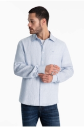 Camisa Linen Lighthouse Classic Azul Bic
