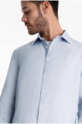 Camisa Linen Lighthouse Classic Azul Bic