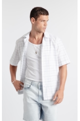 Camisa Linen Like Austin Vintage Hawai Branco