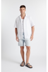 Camisa Linen Like Austin Vintage Hawai Branco