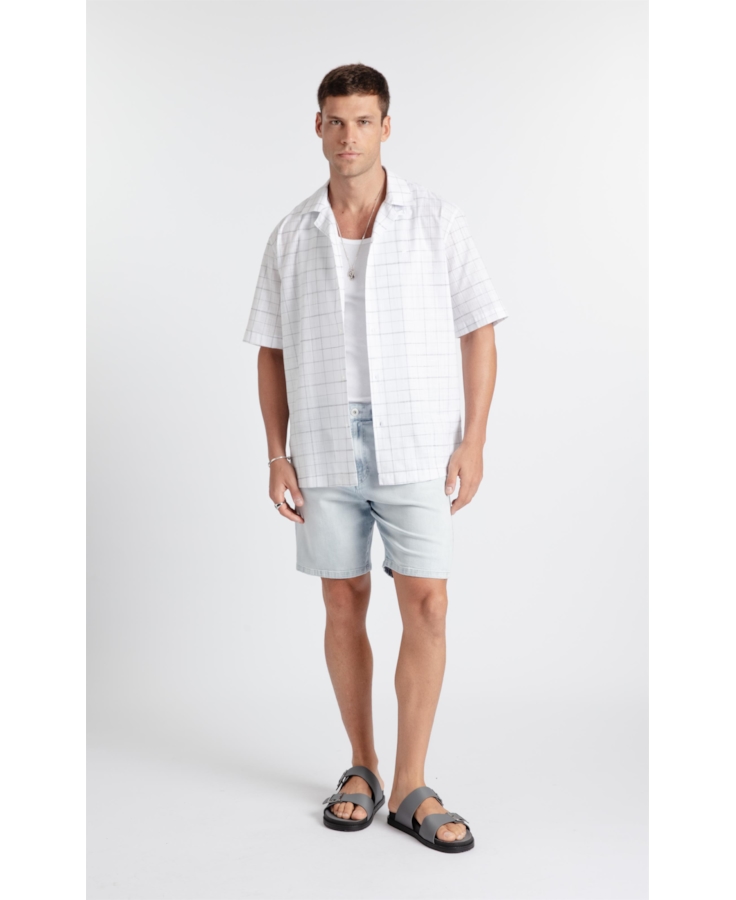 Camisa Linen Like Austin Vintage Hawai Branco