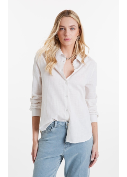Camisa Linen Like Classic Xangai Fusioned Ml Natural