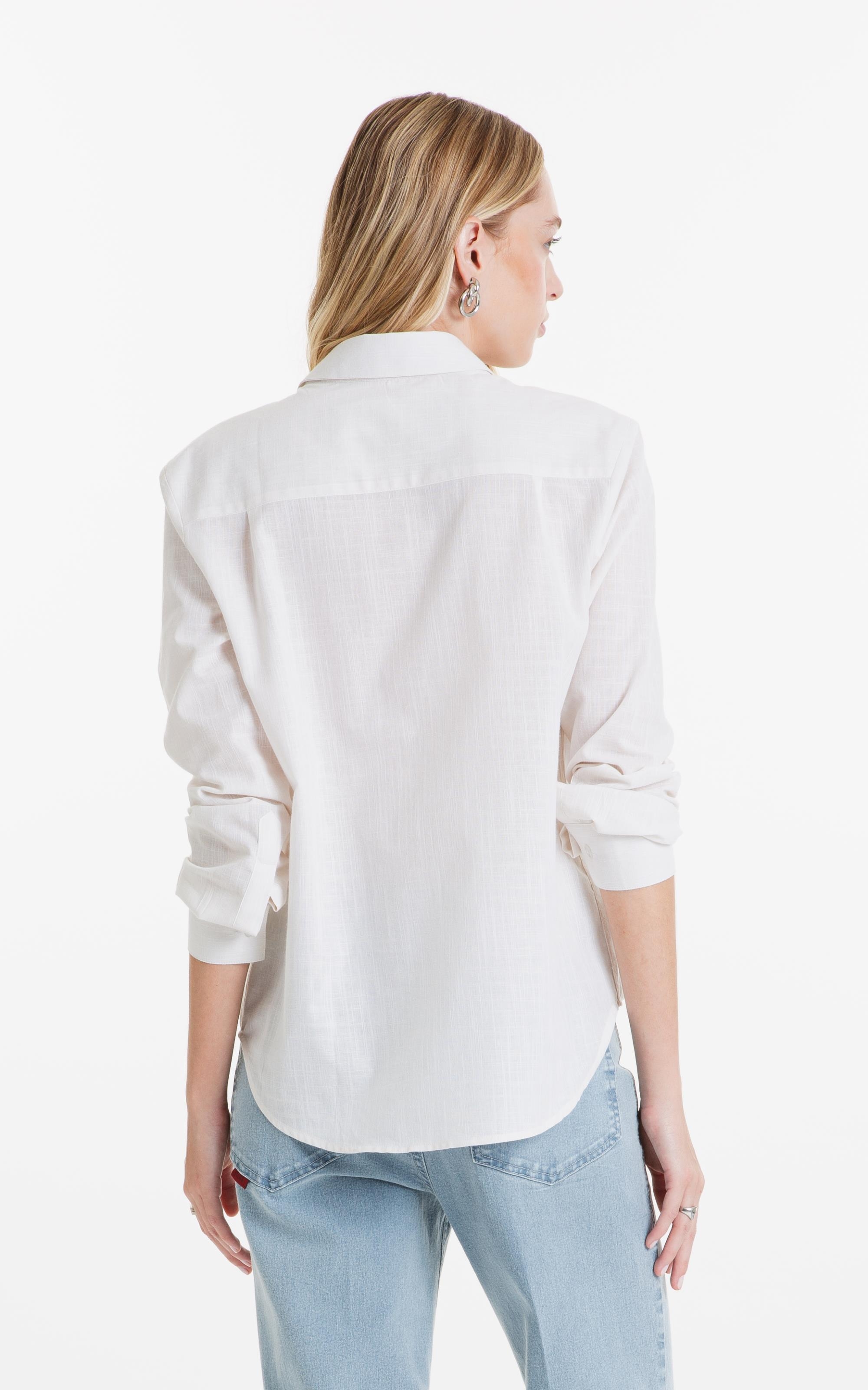 Camisa Linen Like Classic Xangai Fusioned Ml Natural
