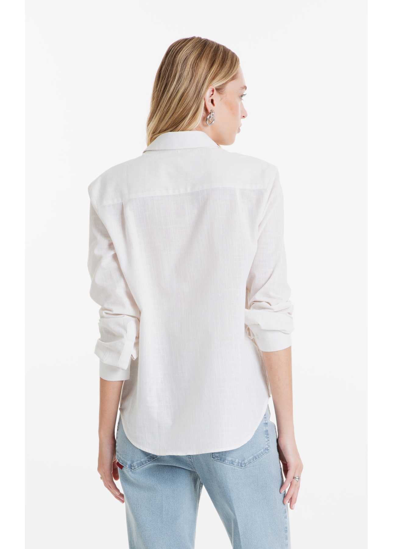 Camisa Linen Like Classic Xangai Fusioned Ml Natural