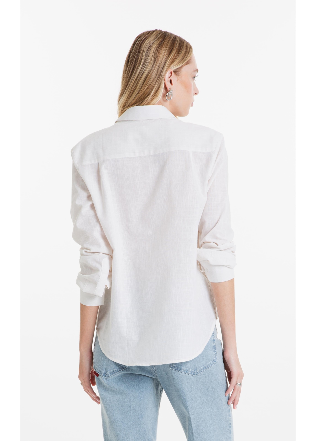 Camisa Linen Like Classic Xangai Fusioned Ml Natural