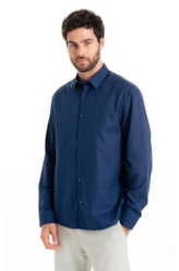 Camisa Linen Like Classic Xangai Ml Dark Navy