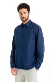 Camisa Linen Like Classic Xangai Ml Dark Navy
