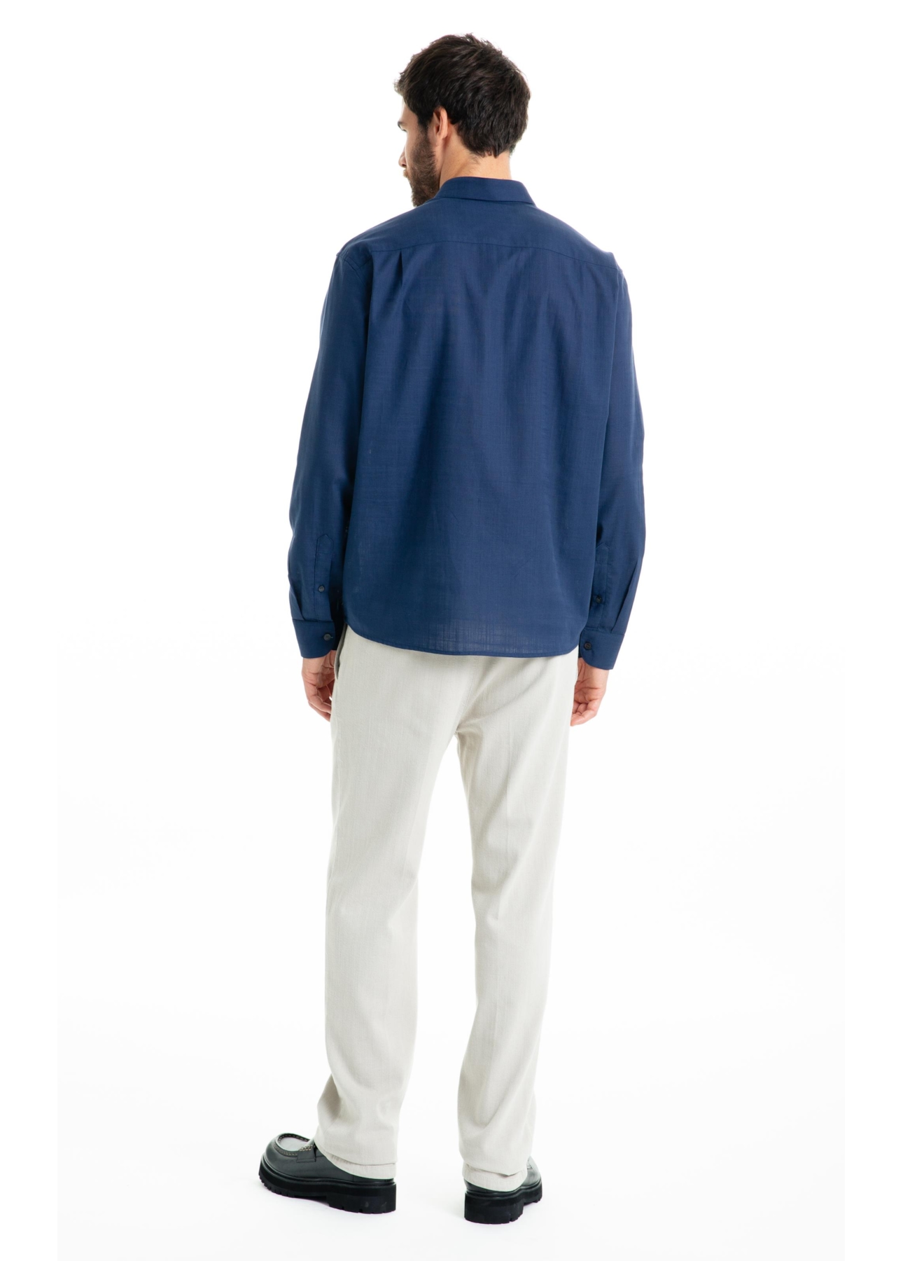 Camisa Linen Like Classic Xangai Ml Dark Navy