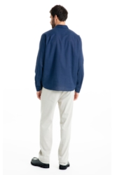 Camisa Linen Like Classic Xangai Ml Dark Navy