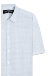 Camisa Linen Like Sacramento Xadrez Vintage Branco