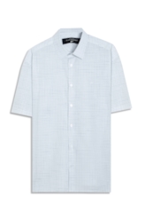 Camisa Linen Like Sacramento Xadrez Vintage Branco