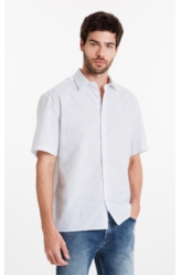 Camisa Linen Like Sacramento Xadrez Vintage Branco