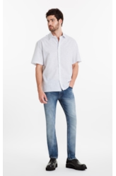 Camisa Linen Like Sacramento Xadrez Vintage Branco