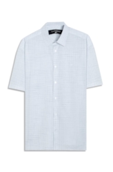 Camisa Linen Like Sacramento Xadrez Vintage Branco