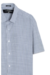 Camisa Linen Like Santa Ana Classic Xangai Marinho