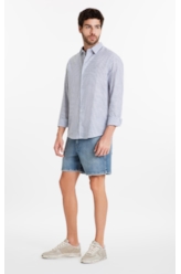 Camisa Linen Like Santa Ana Classic Xangai Marinho