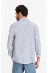 Camisa Linen Like Santa Ana Classic Xangai Marinho
