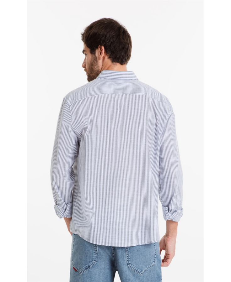 Camisa Linen Like Santa Ana Classic Xangai Marinho