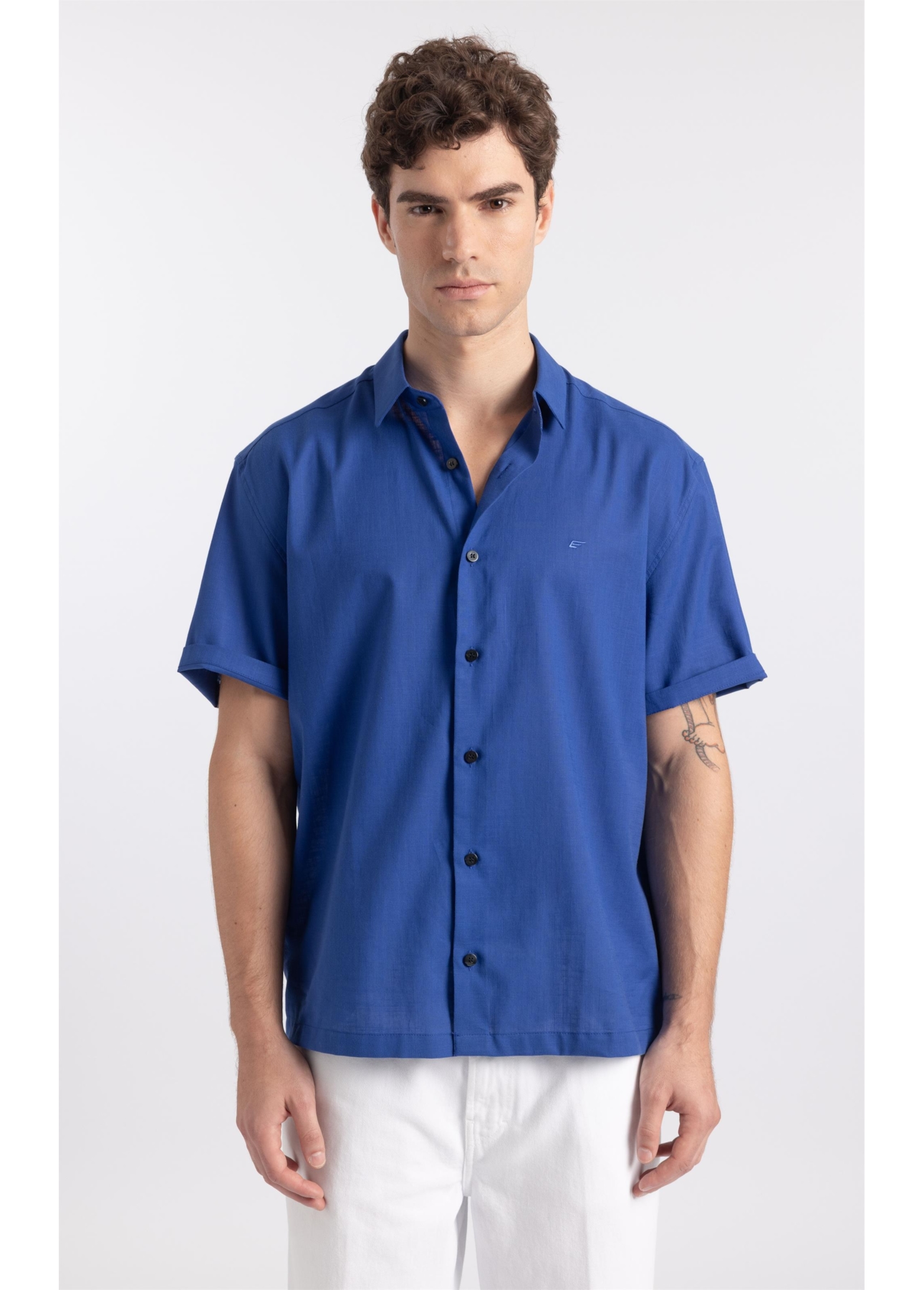 Camisa Linen Like Vintage Shangai Royal