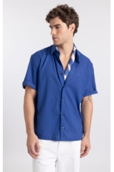 Camisa Linen Like Vintage Shangai Royal