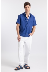 Camisa Linen Like Vintage Shangai Royal