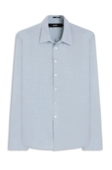 Camisa Linho Blend Anatomic Azul Claro