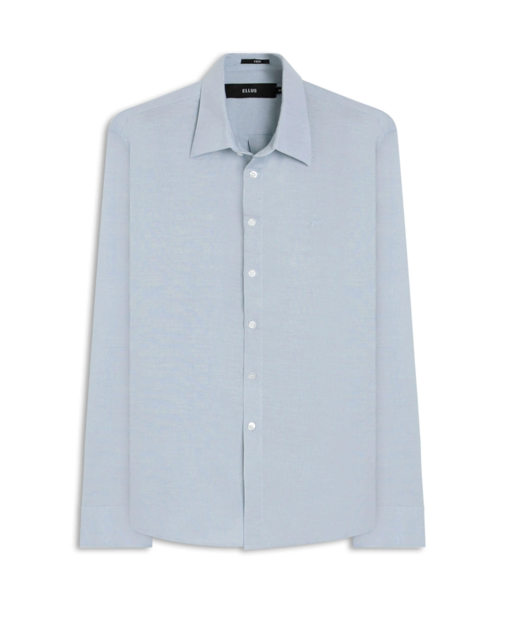 Camisa Linho Blend Anatomic Azul Claro