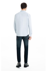 Camisa Linho Blend Anatomic Azul Claro