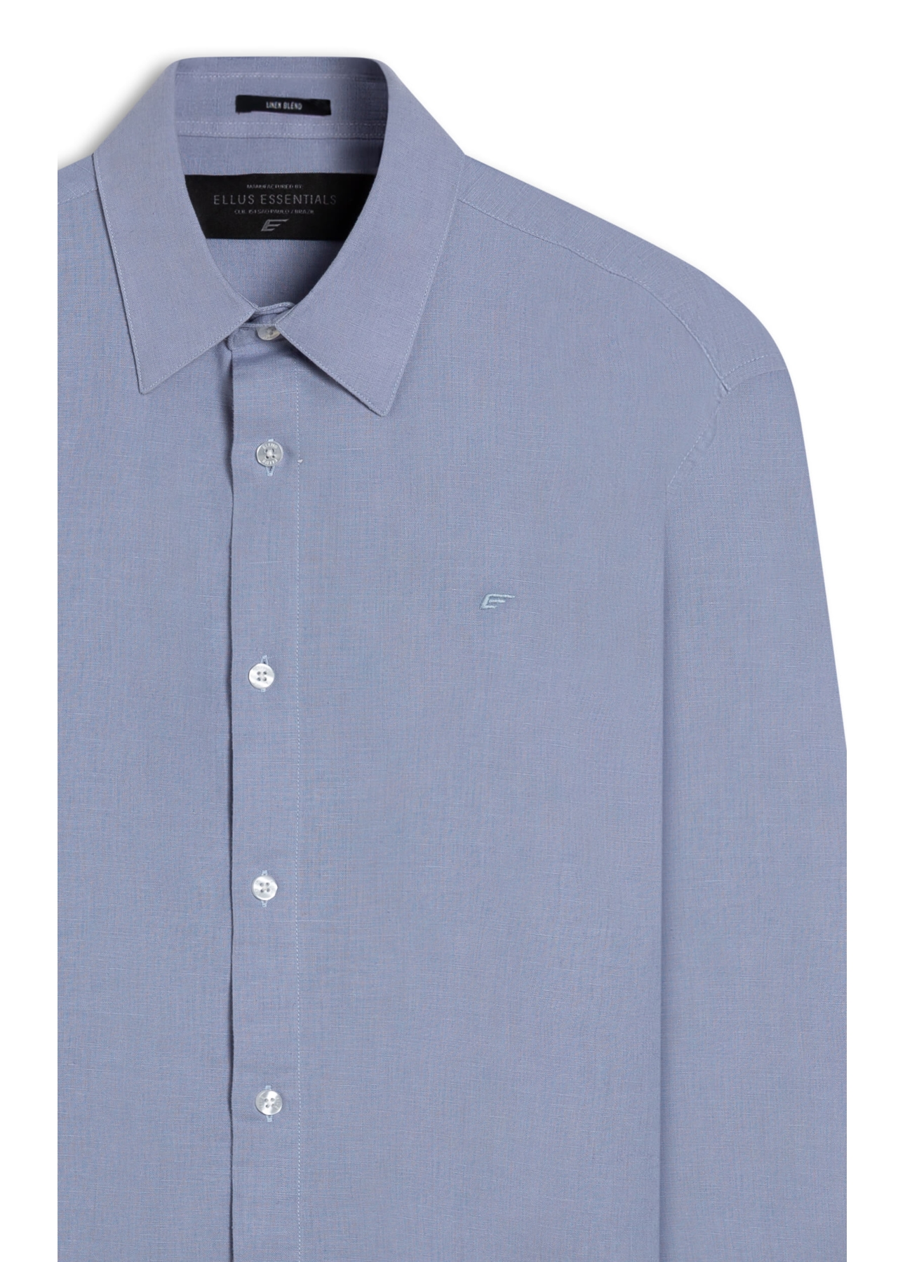 Camisa Linho Blend Anatomic Azul Claro