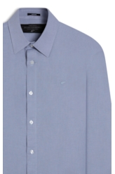 Camisa Linho Blend Anatomic Azul Claro