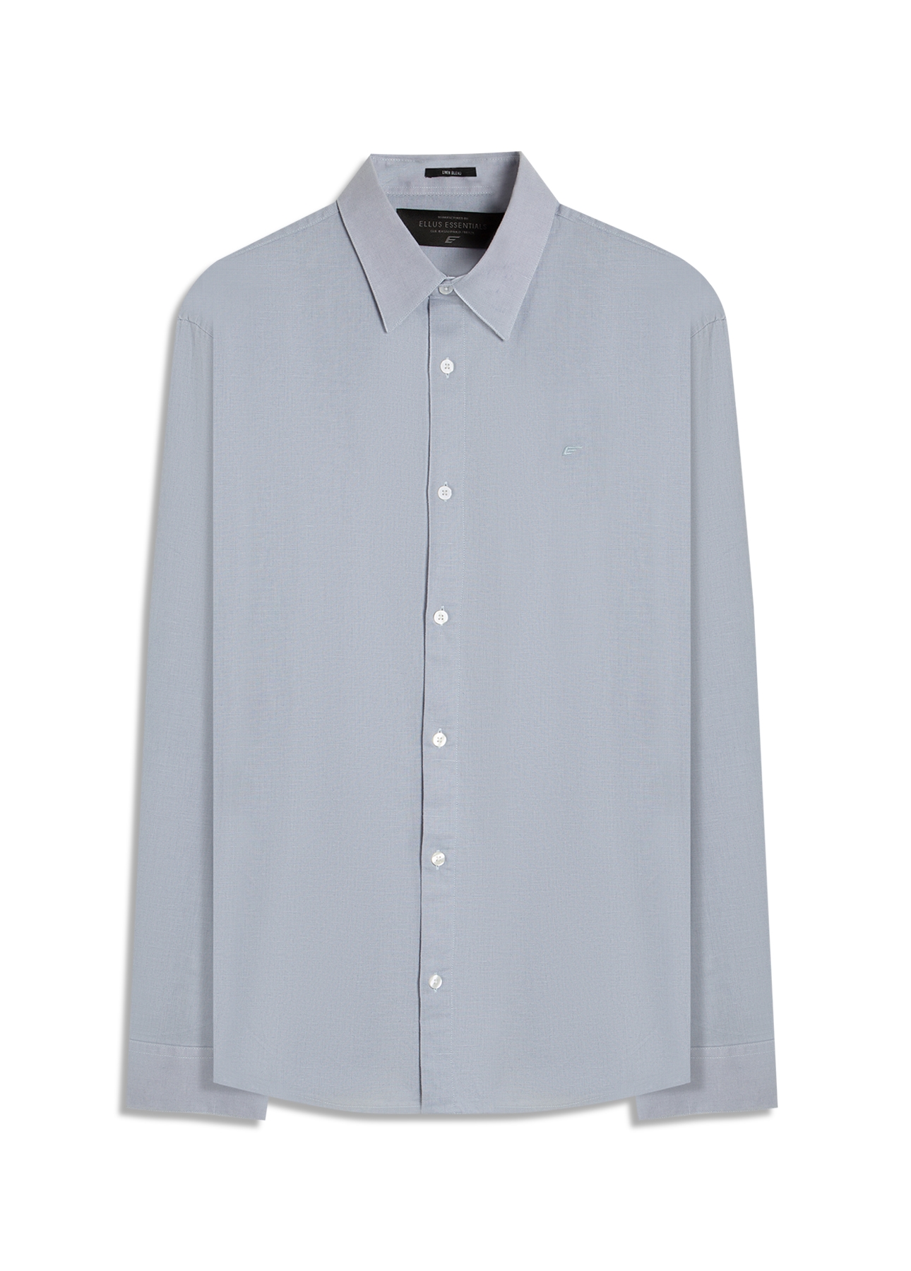 Camisa Linho Blend Anatomic Azul Seco