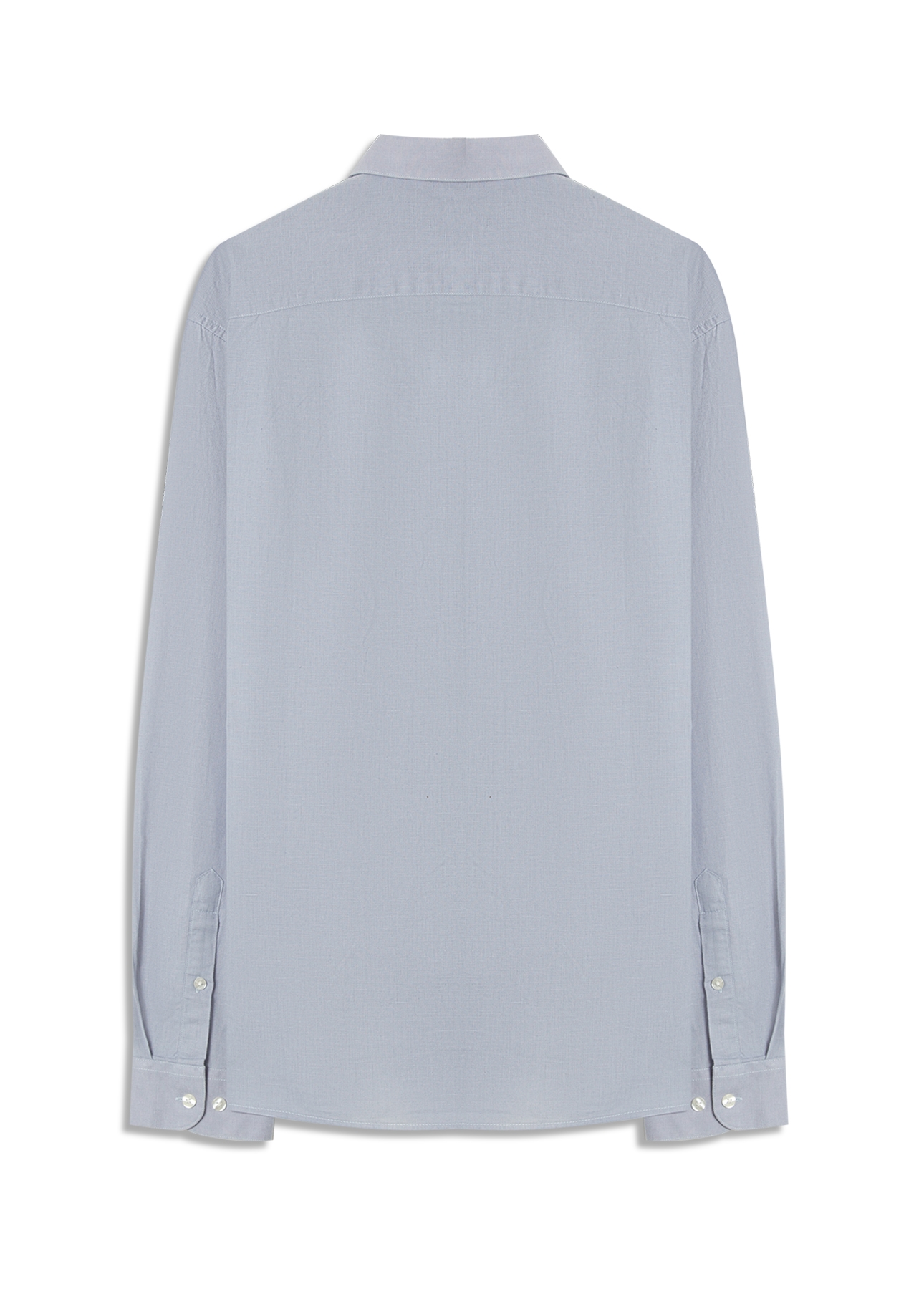 Camisa Linho Blend Anatomic Azul Seco