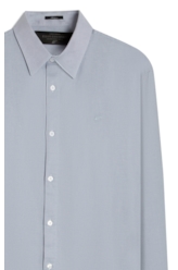 Camisa Linho Blend Anatomic Azul Seco
