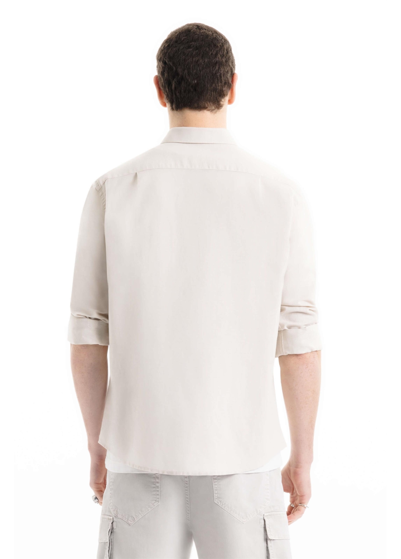 Camisa Linho Blend Anatomic Gelo