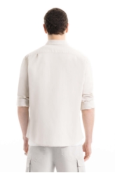 Camisa Linho Blend Anatomic Gelo