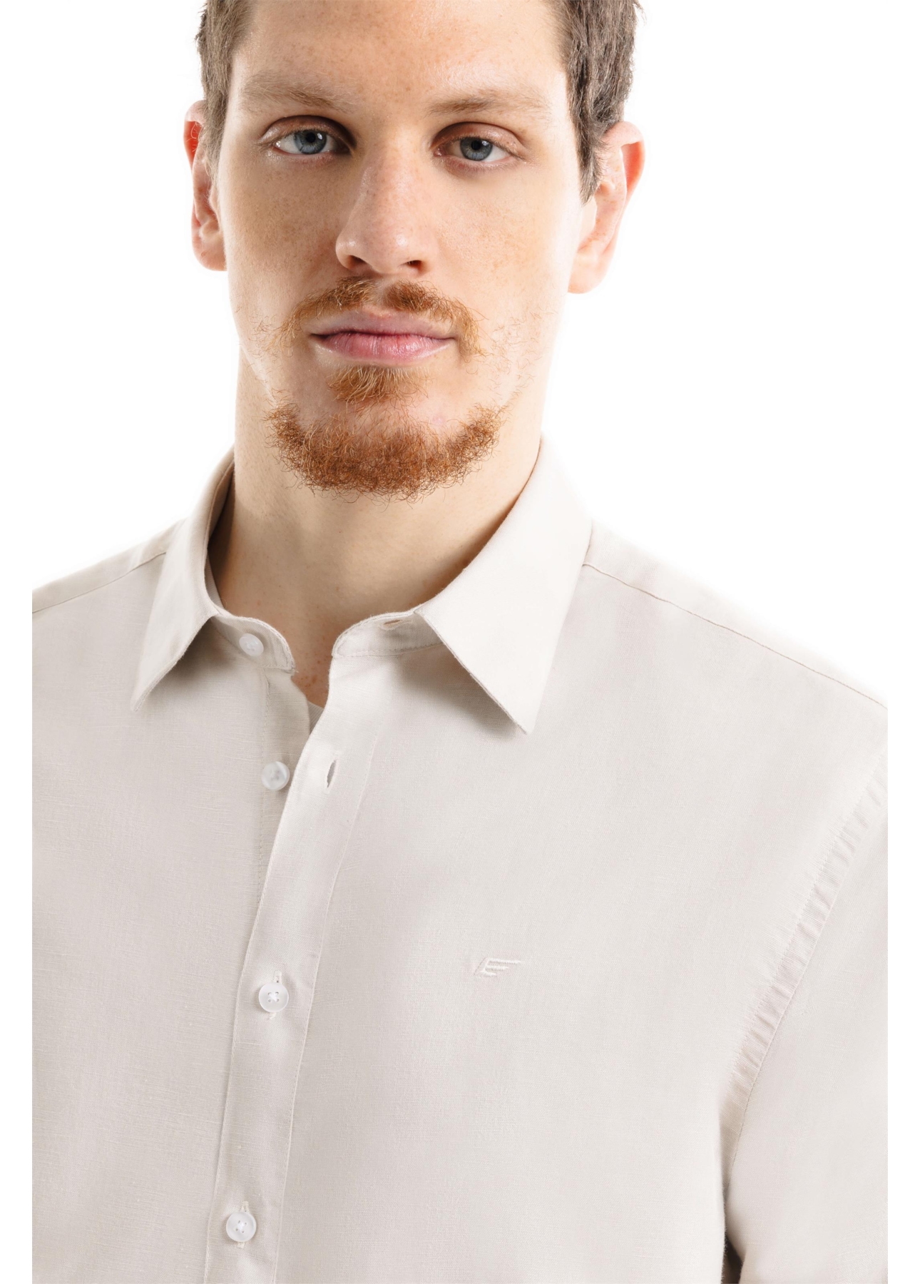 Camisa Linho Blend Anatomic Gelo