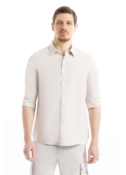 Camisa Linho Blend Anatomic Gelo