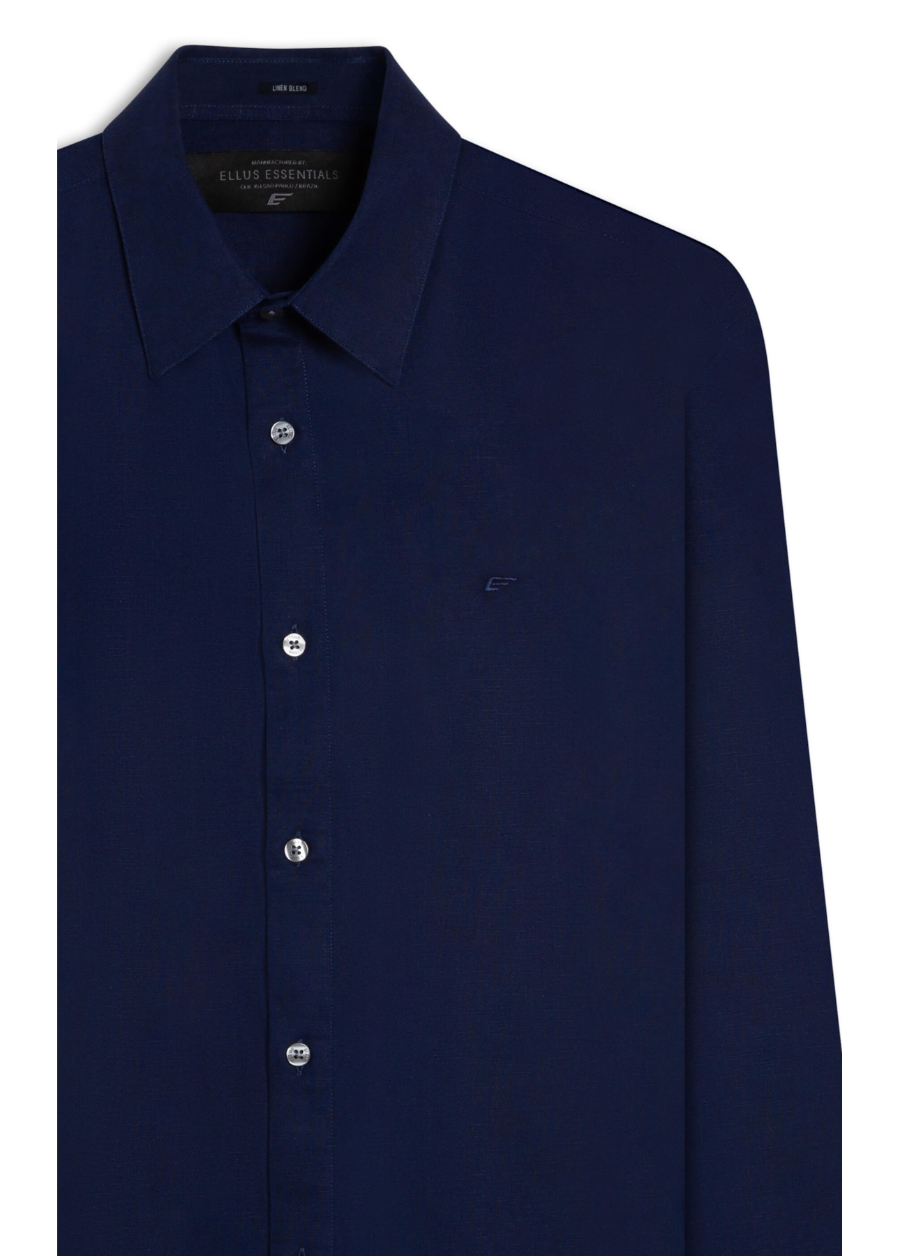 Camisa Linho Blend Anatomic Purple Blue