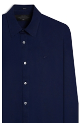 Camisa Linho Blend Anatomic Purple Blue