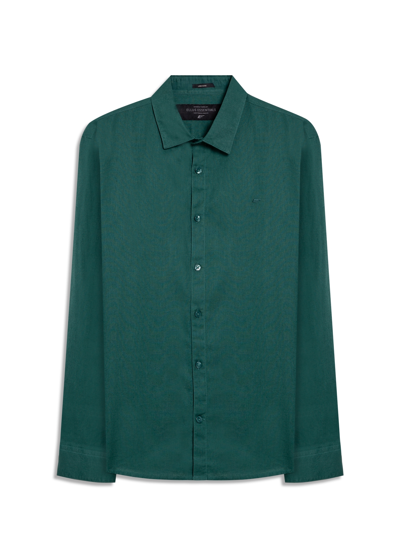 Camisa Linho Blend Anatomic Verde Escuro