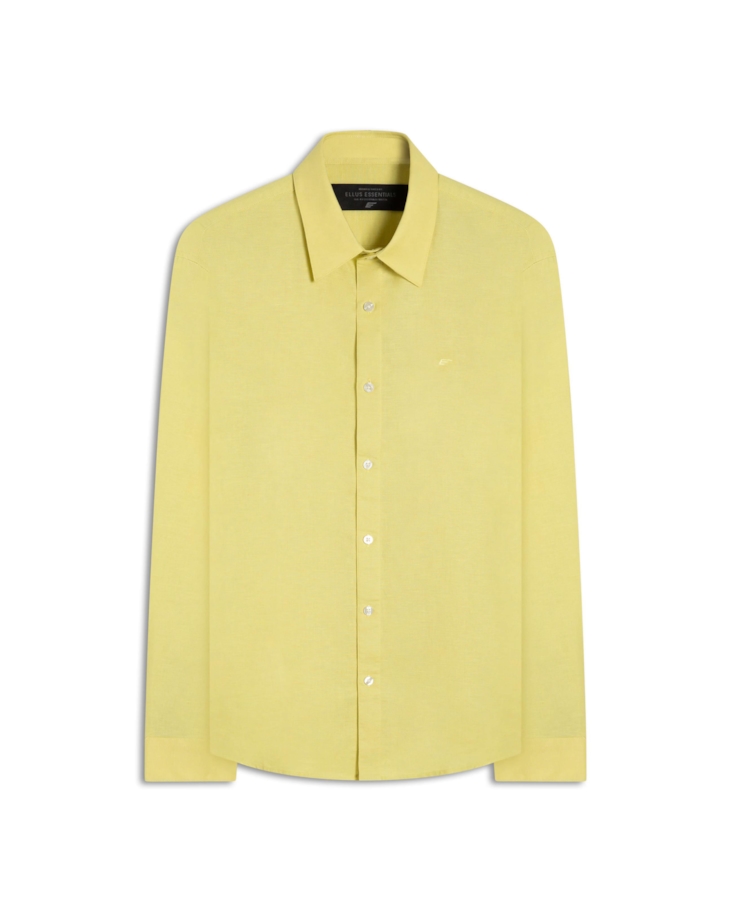Camisa Linho Blend Anatomic Verde Limão